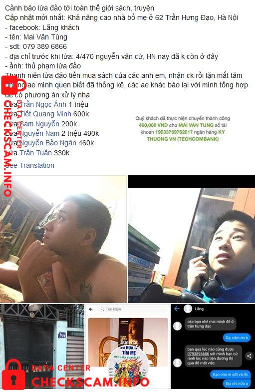 Preuves contre Mai Van Tung