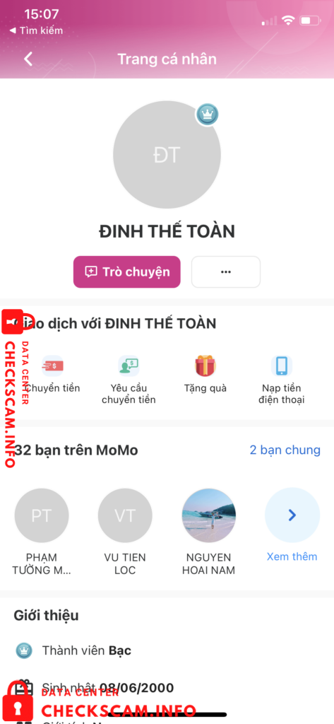 Evidência contra Dinh The Toan