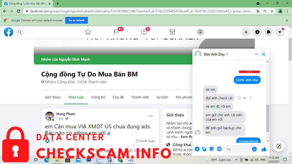 Evidência contra Nguyen Van Dinh