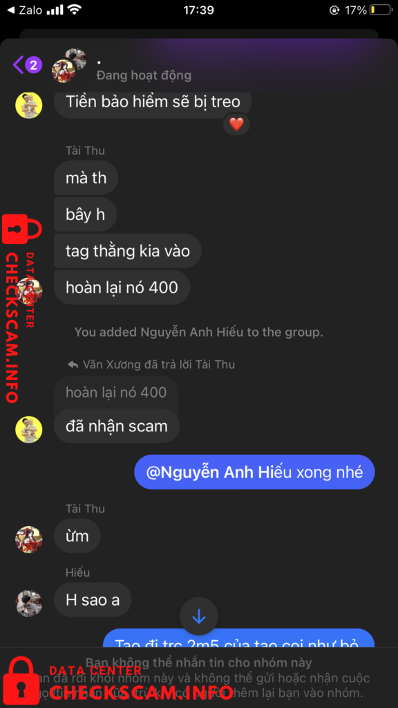 Bằng chứng chống lại Nguyễn Tài Thu