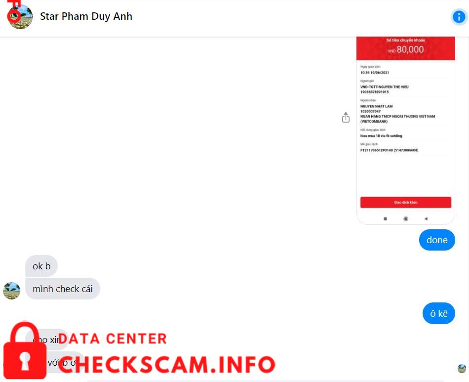 Bằng chứng chống lại Nguyen Nhat Lam