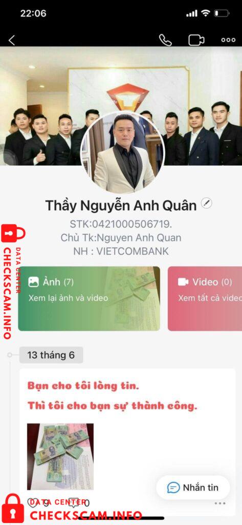 Bằng chứng chống lại Nguyễn Anh Quân