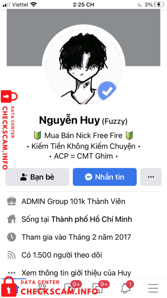 Evidência contra Nguyễn Văn Huy