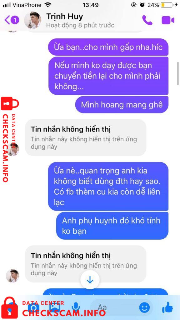 Evidência contra Vu Duy Linh