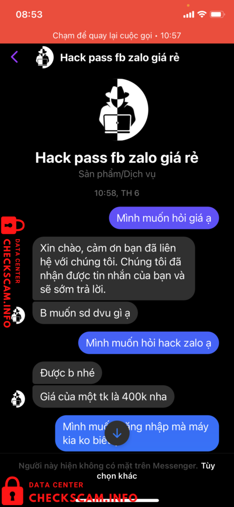 Bằng chứng chống lại Phan Khải Hoàn – Hack FB