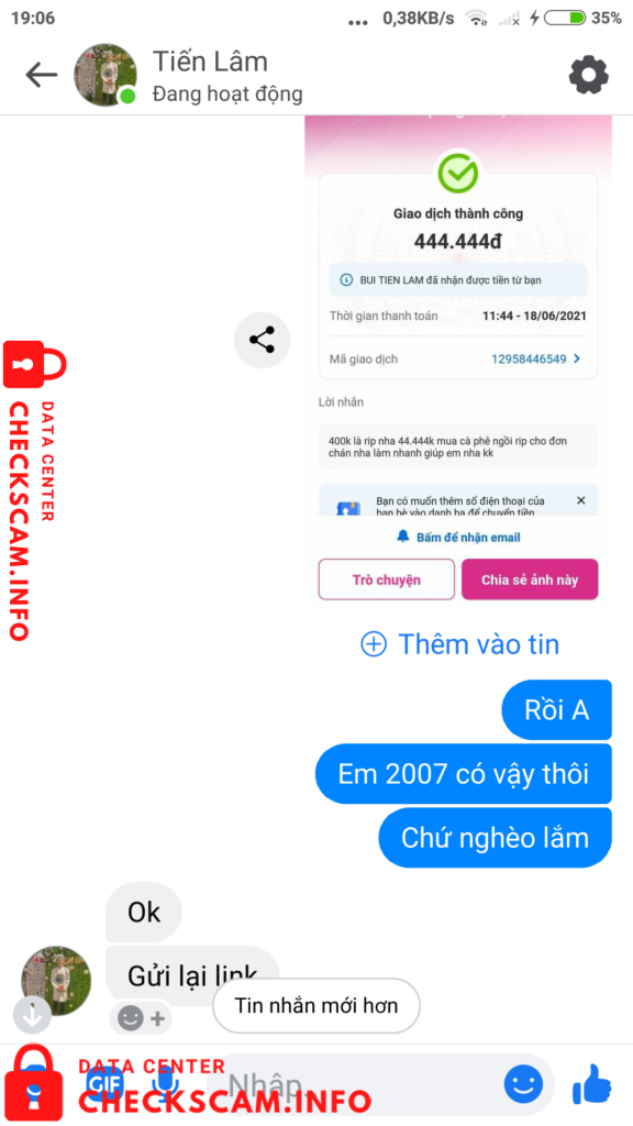 Evidência contra Bùi Tiến Lâm