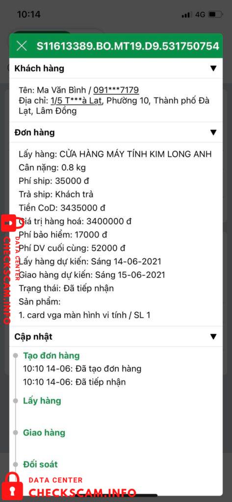 Preuves contre Hoàng Thế Vĩnh