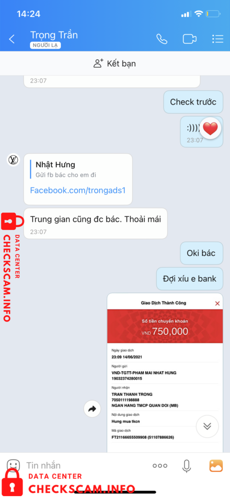Preuves contre Trần Thanh Trọng