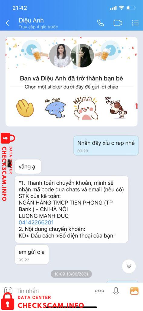 Preuves contre Luong Manh Duc