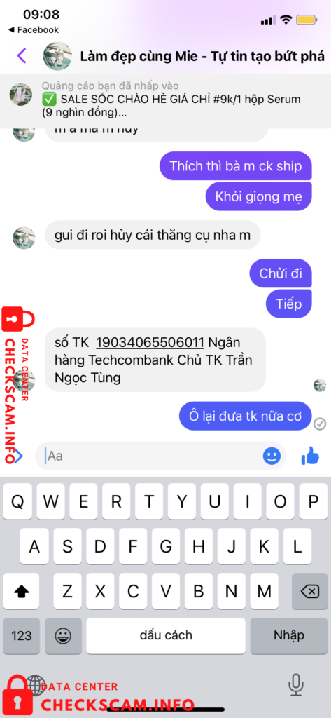 Evidência contra Trần Ngọc Tùng
