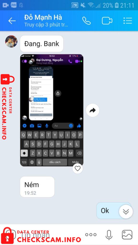 Evidência contra Đỗ Mạnh Hà