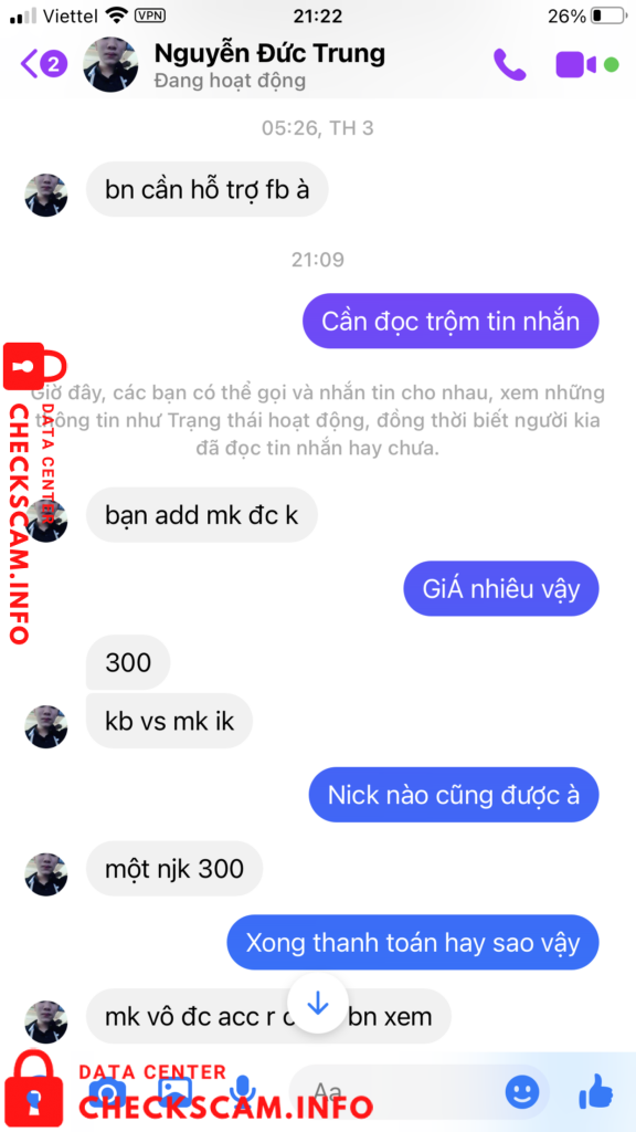 Evidência contra Nguyễn Đức Trung