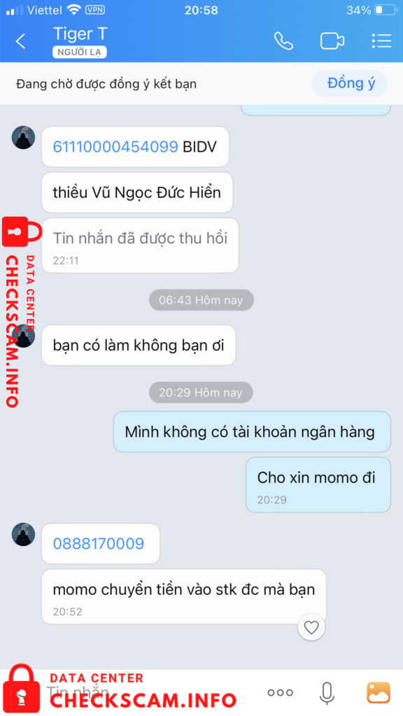 Evidência contra Thiều Vũ Ngọc Đức Hiển