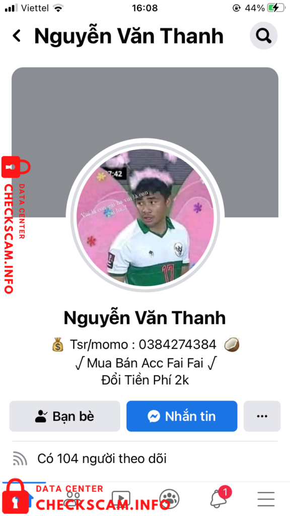 Evidência contra Nguyễn Văn Thanh