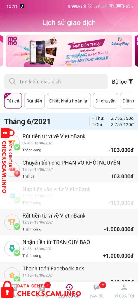 Evidência contra Phan Vo Khoi Nguyen