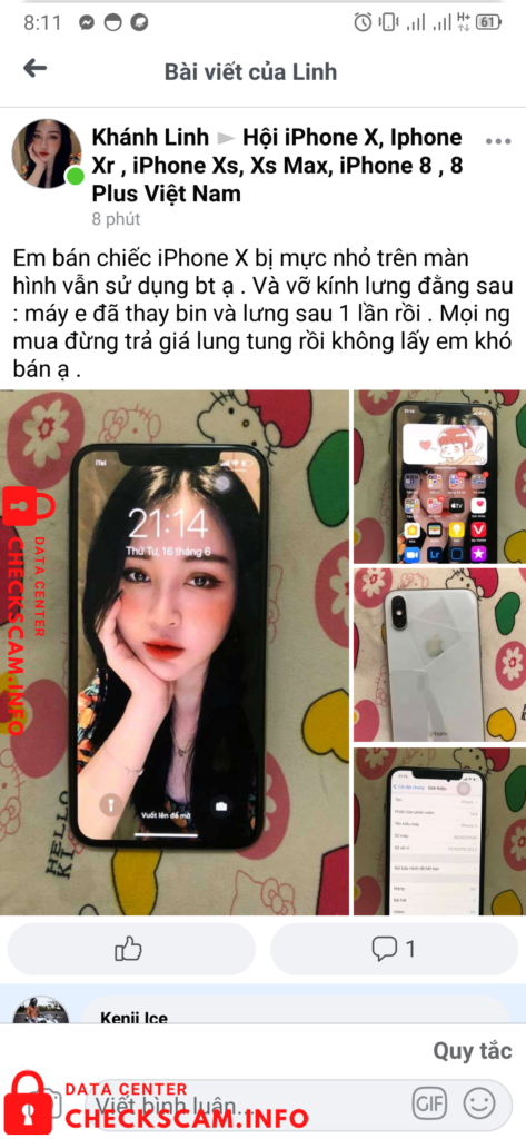 Evidência contra Nguyen Thi Khanh Linh