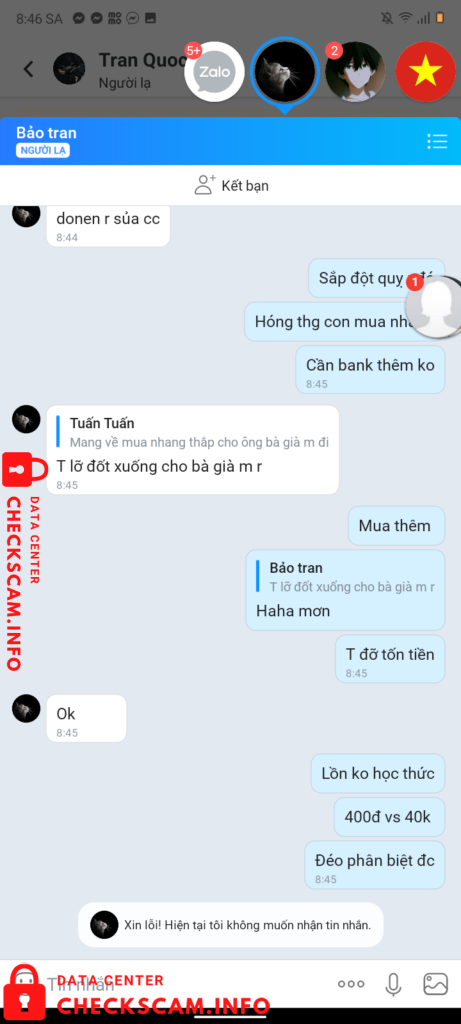 Evidência contra Ngô Quốc Bảo