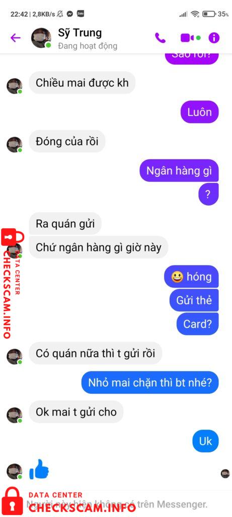 Evidência contra Hồ Sĩ Trung
