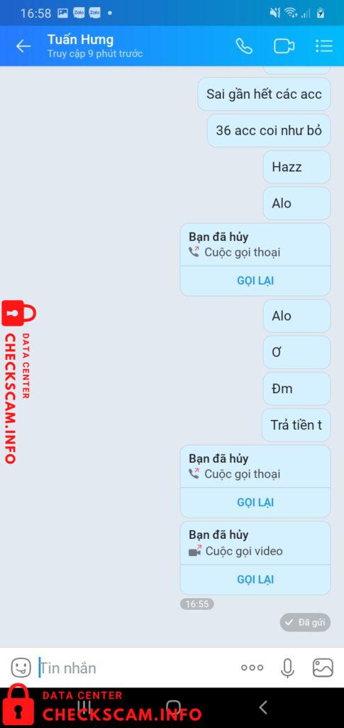 Preuves contre Cao Tuấn Hưng