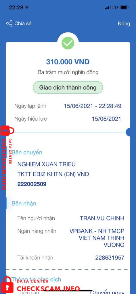 Preuves contre Tran Vu Trinh