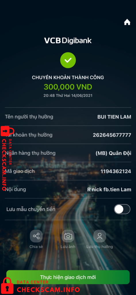 Preuves contre Bui Tien Lam