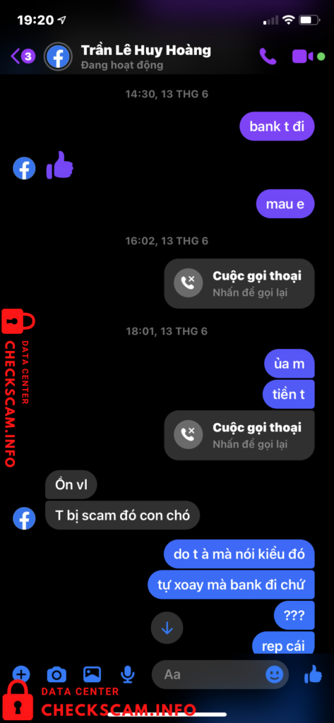 Evidência contra Trần Lê Huy Hoàng HOANG hOANG
