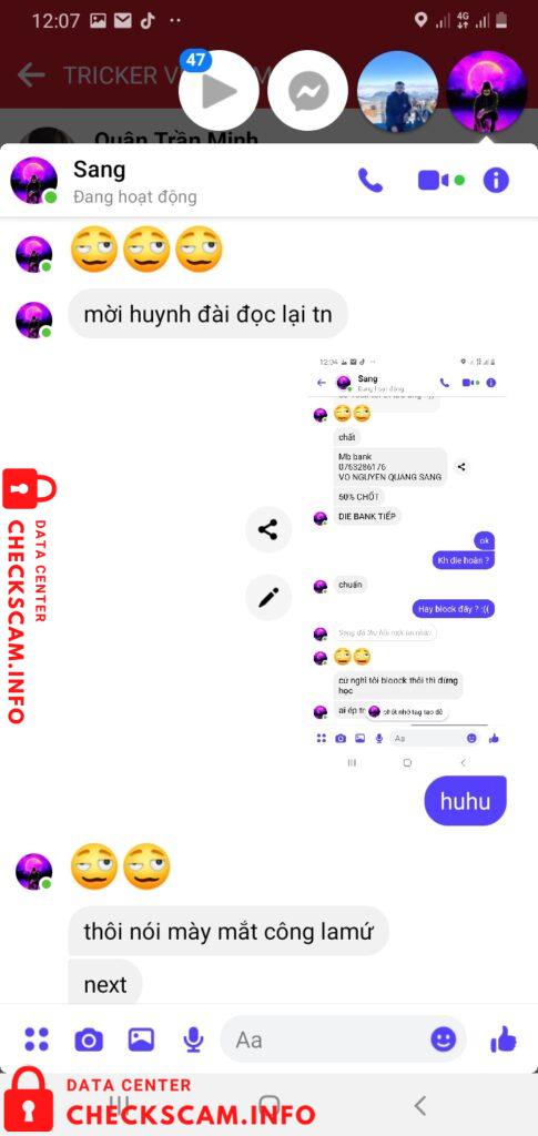 Bằng chứng chống lại Vo Nguyen Quang Sang