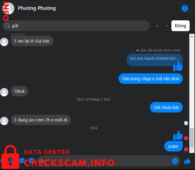Bằng chứng chống lại Nguyen Thi Phuong
