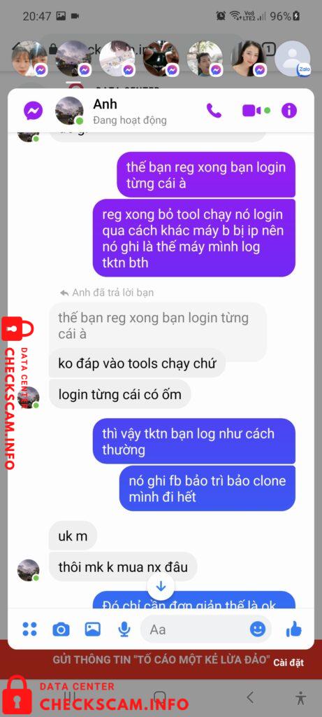 Evidência contra Nguyen Viet Anh