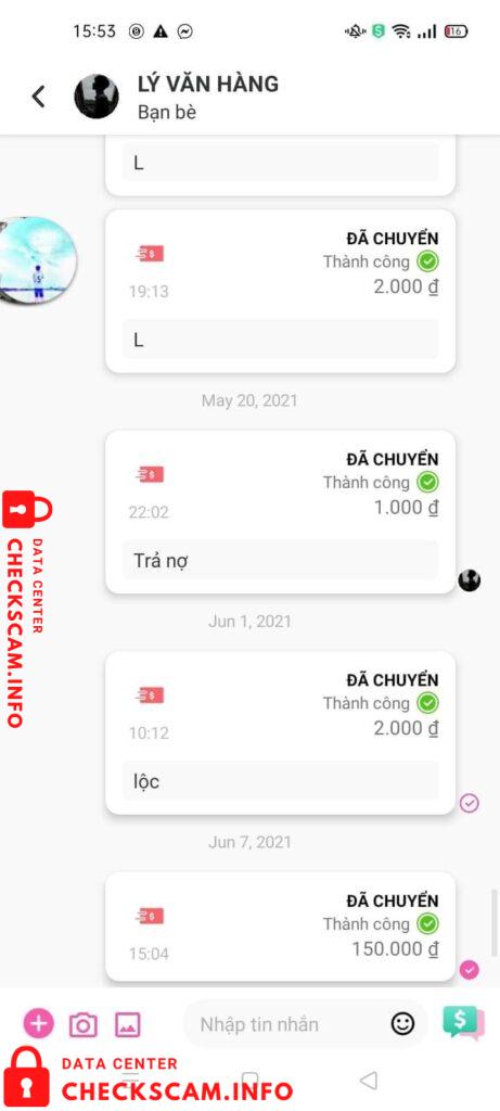 Preuves contre Ly Van Hang