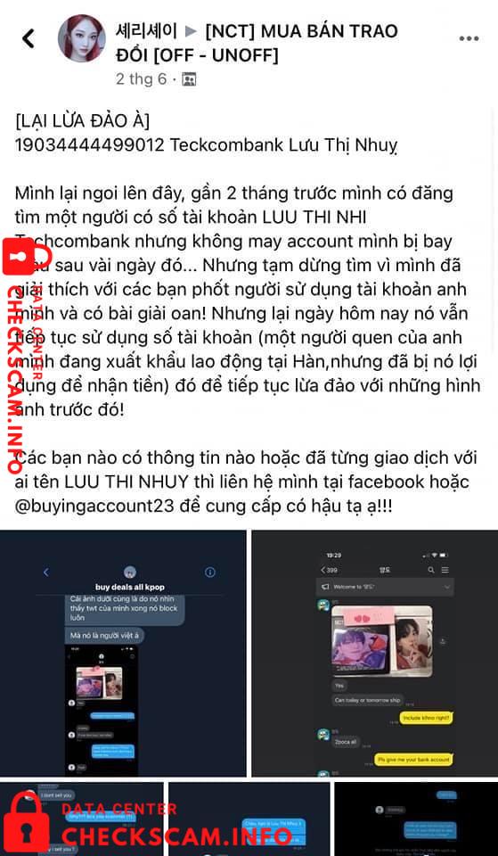 Preuves contre Lưu Thị Nhụy