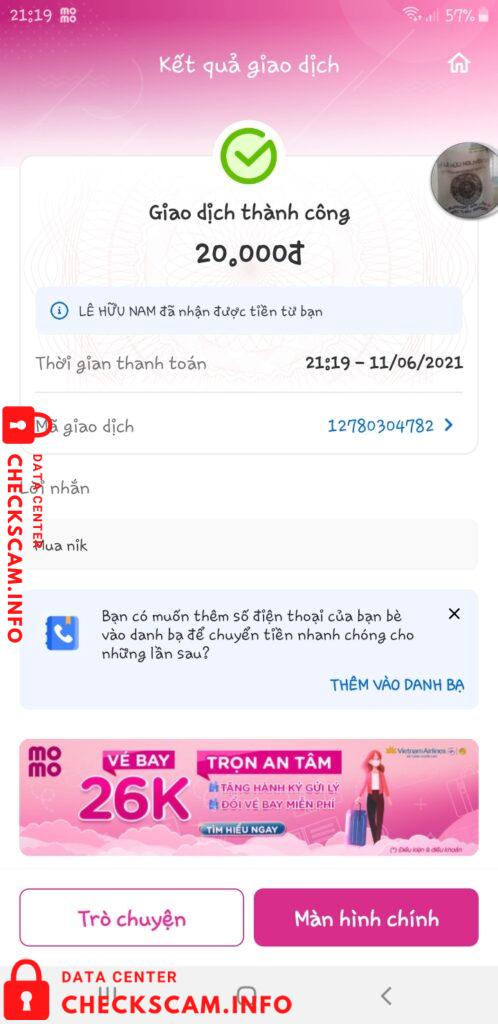 Preuves contre Lê Hữu Nam