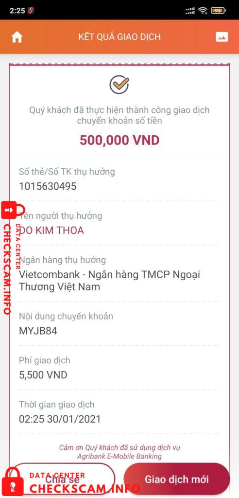 Preuves contre Do Kim Thoa