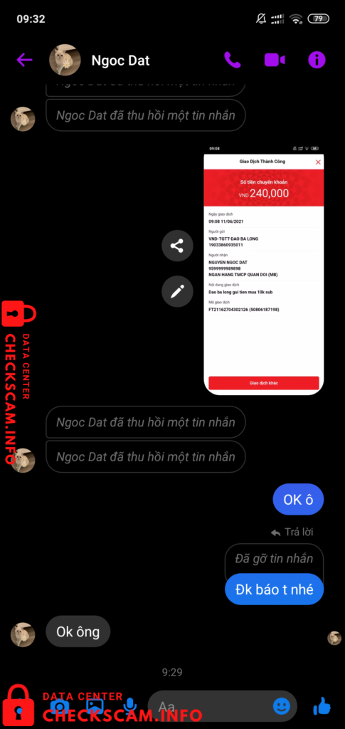 Bằng chứng chống lại Nguyen Ngoc Dat
