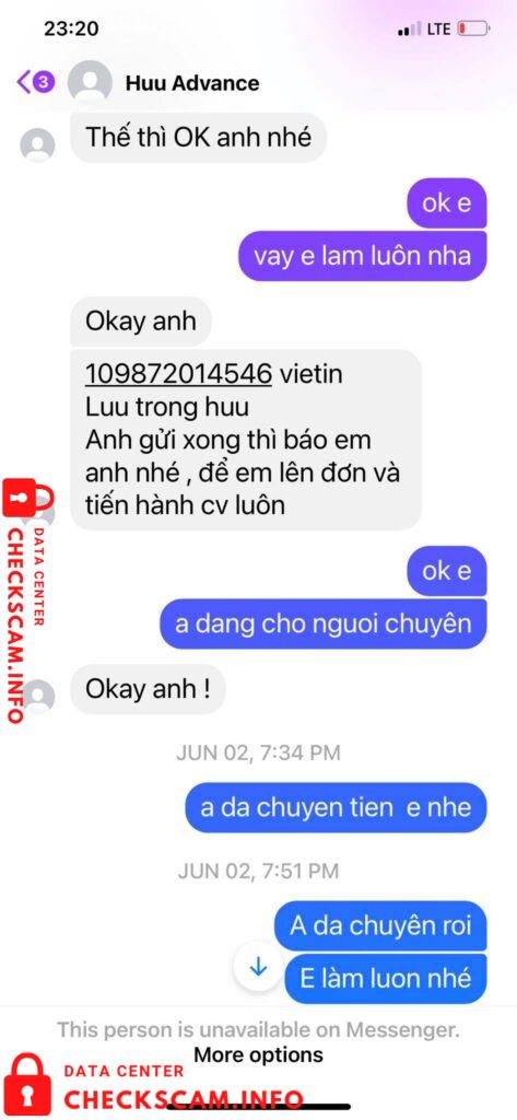 Preuves contre Luu Trong Huu