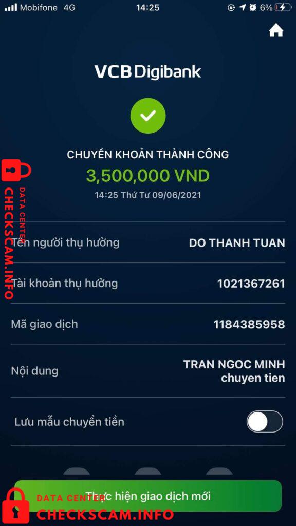 Preuves contre Do Thanh Tuan