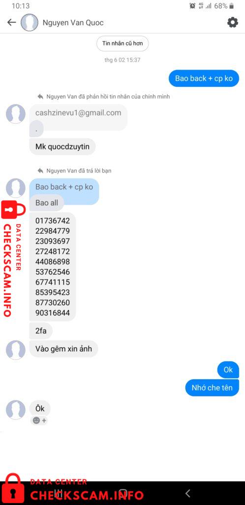 Preuves contre Nguyễn Văn Quốc