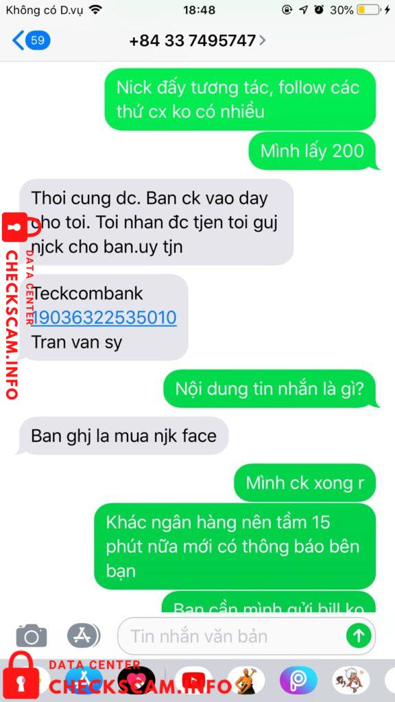 Preuves contre Tran Van Sy