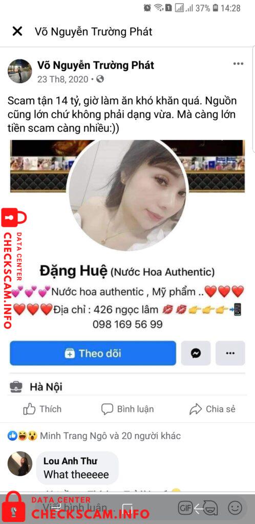 Preuves contre Đặng Huệ