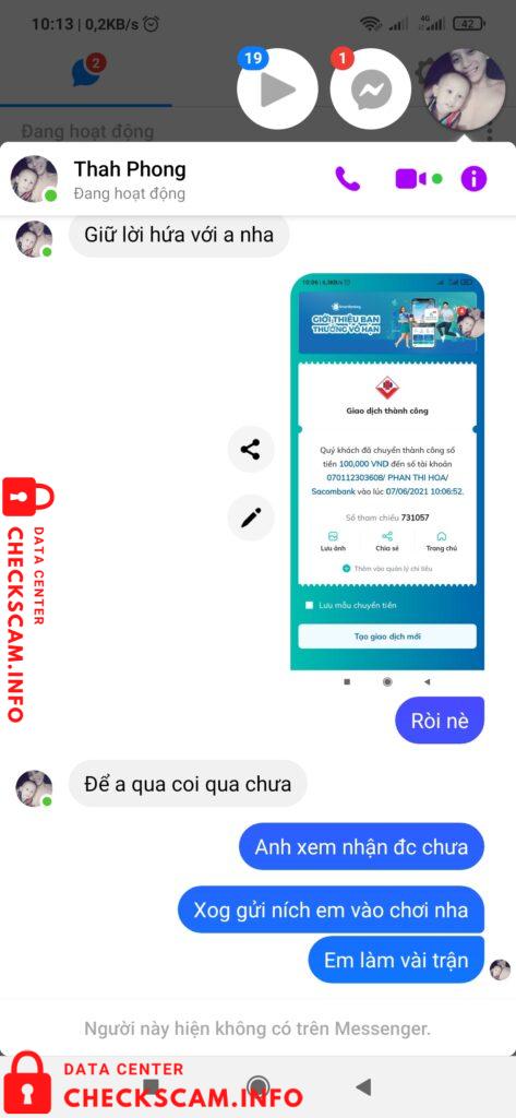 Preuves contre Phan Thị hoa