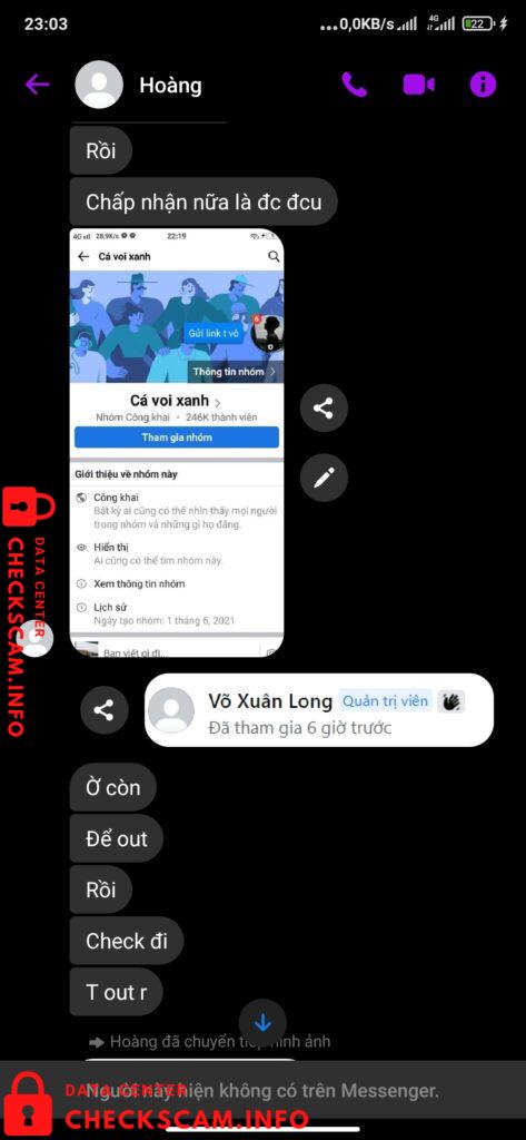 Preuves contre Võ Xuân Hoàng