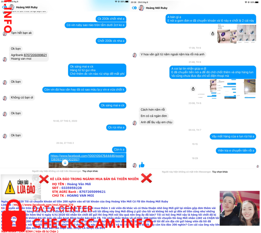 Preuves contre Hoang Van Moi