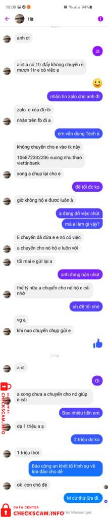 Bằng chứng chống lại Vuong Nhu Thao