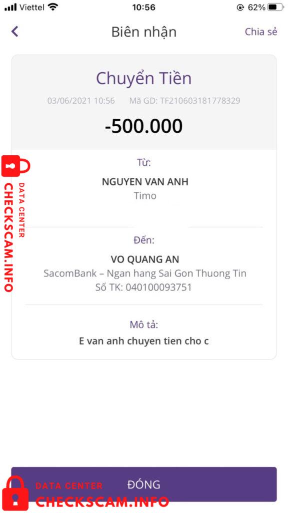 Preuves contre Vo Quang An