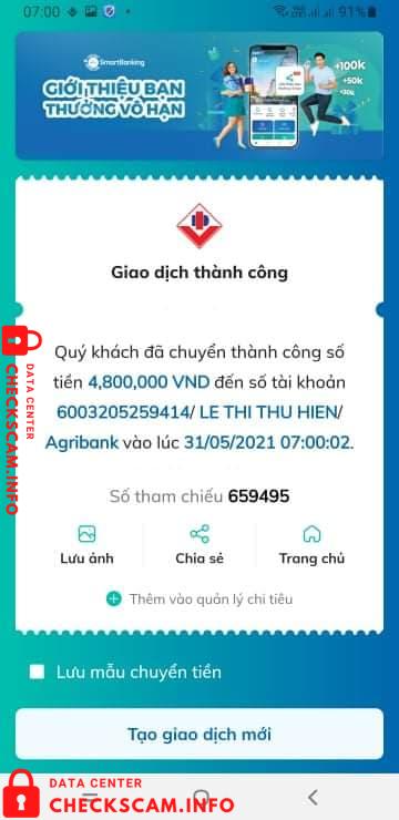 Preuves contre Lê Thi Thu Hiền