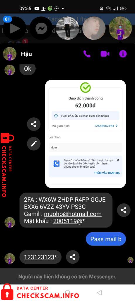 Preuves contre Phạm Bá Siên
