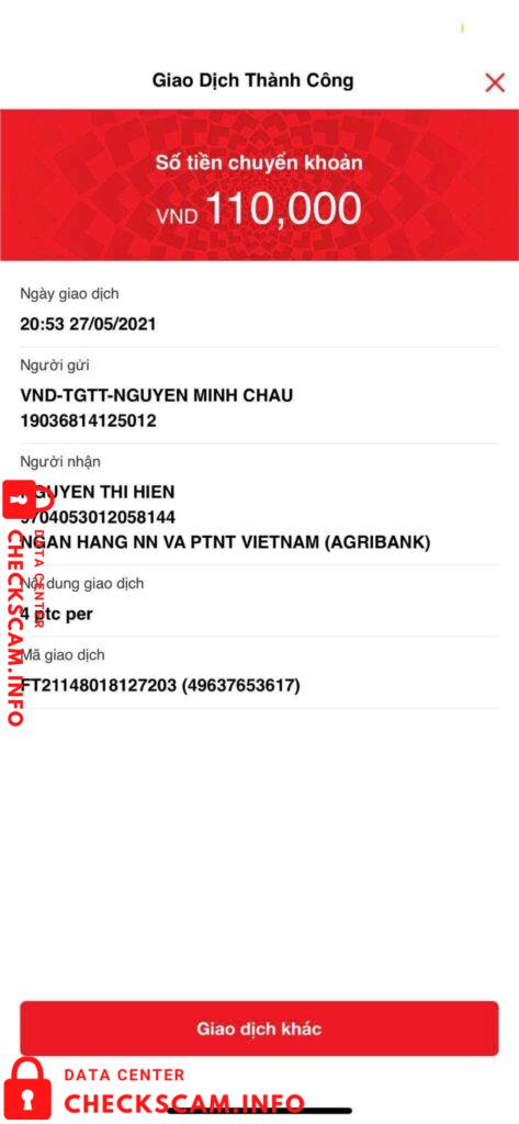Preuves contre Nguyen Thi Hien