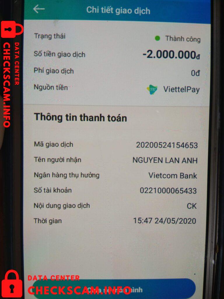 Preuves contre Nguyễn Lan Anh