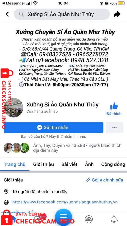 Evidência contra Nguyen Xuan Cong