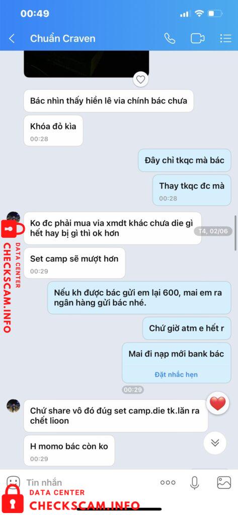 Evidência contra Hoàng Văn Chuẩn